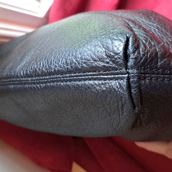 🎆SALE Michael Kors Black Pebble Leather SILVER Hardware Shoulder bag - Picture 10 of 16